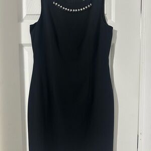 Worthington Black Embellished Mini Sheath Dress